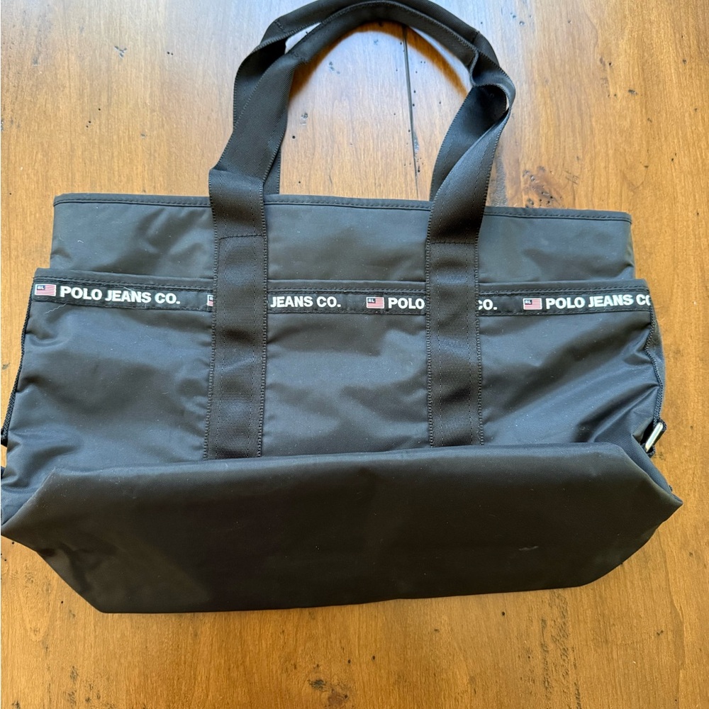 Y2K Vintage 90s Polo Black Tote Bag